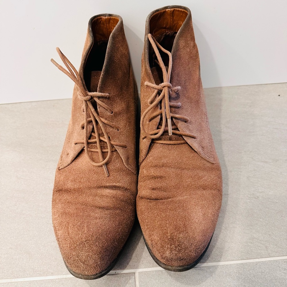 Franco Sarto Brown Suede Ankle Booties